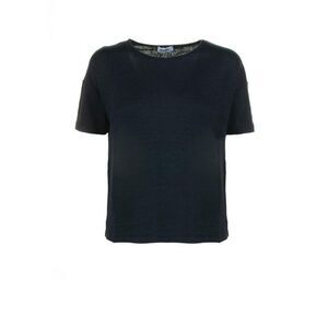 BASE MILANO Women's Crew Neck Linen Blend T-Shirt Women BLUE T-Shirts & Tops
